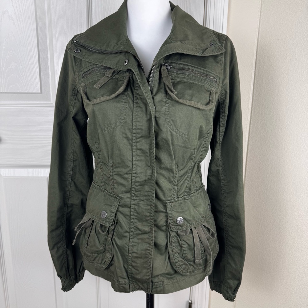 Eddie Bauer Olive Green Military Utility Jacket Women’s Size XS